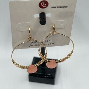 Dress Barn Gold Pink Earrings $16 ea or bundle 3/$25